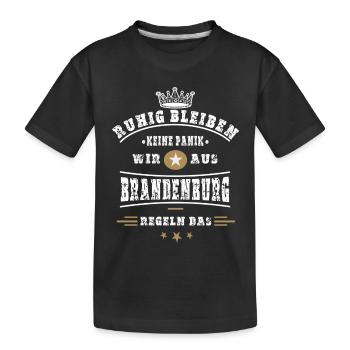 Brandenburg Regelt das ! - Kinder Premium Bio T-Shirt - Schwarz - Vorne