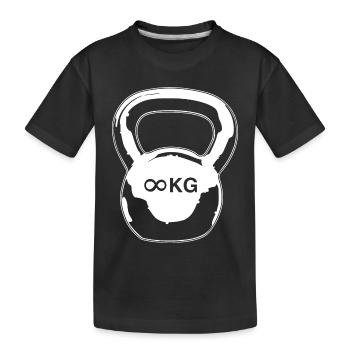 Kettlebell - Kids' Premium Organic T-Shirt - black - Front
