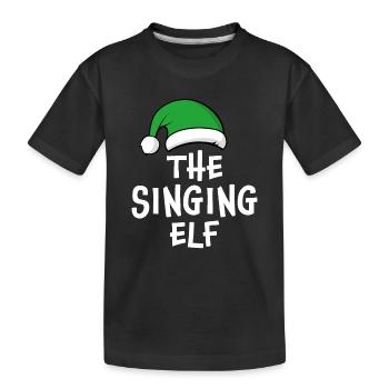 Die singende Elfe - Kinder Premium Bio T-Shirt - Schwarz - Vorne