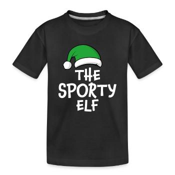 Der sportliche Elf - Kinder Premium Bio T-Shirt - Schwarz - Vorne