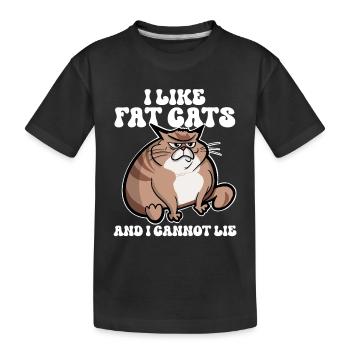 Gros chat - T-shirt bio Premium Enfant - noir - Devant