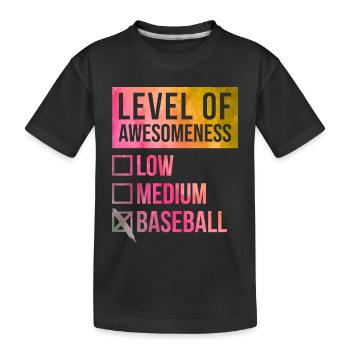 Baseball Baseball Baseball - Kinder Premium Bio T-Shirt - Schwarz - Vorne