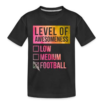 Football Football Football - Kids' Premium Organic T-Shirt - black - Front