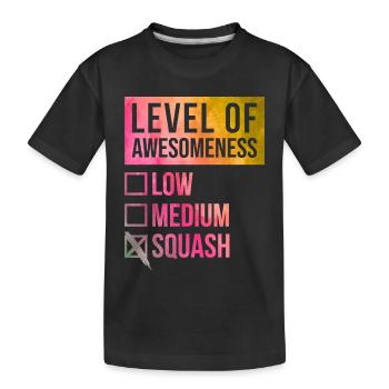 Squash Squash Squash - Kids' Premium Organic T-Shirt - black - Front