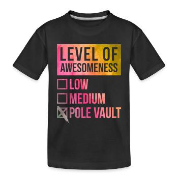 Pole Vault - Kids' Premium Organic T-Shirt - black - Front