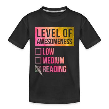 Lesen Lesen Lesen - Kinder Premium Bio T-Shirt - Schwarz - Vorne
