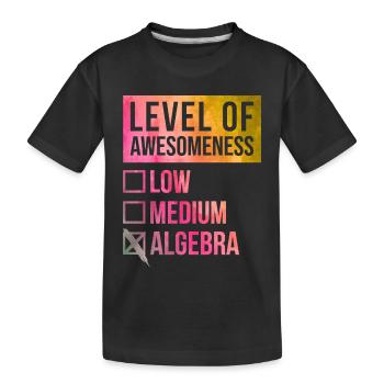 Algebra - Kids' Premium Organic T-Shirt - black - Front