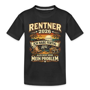 Pensions cadeaux d’adieu 2026 - T-shirt bio Premium Enfant - noir - Devant