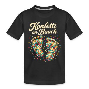 Carnival Confetti Pregnancy Expectant - Kids' Premium Organic T-Shirt - black - Front