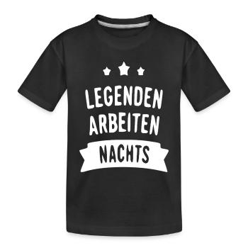 Légendes travaillant la nuit - T-shirt bio Premium Enfant - noir - Devant