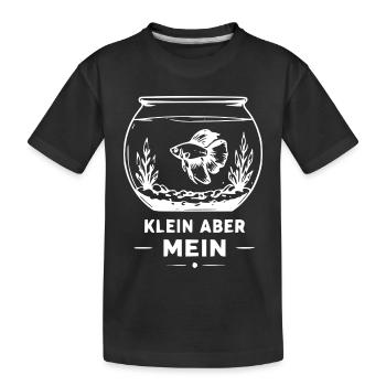 Kleines Eigenes Fischglas - Kinder Premium Bio T-Shirt - Schwarz - Vorne