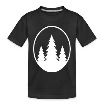 Silhouette forestière en ovale - T-shirt bio Premium Enfant - noir - Devant