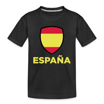Nationalflagge von Spanien - Kinder Premium Bio T-Shirt - Schwarz - Vorne
