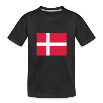 Drapeau national du Danemark - T-shirt bio Premium Enfant - noir - Devant