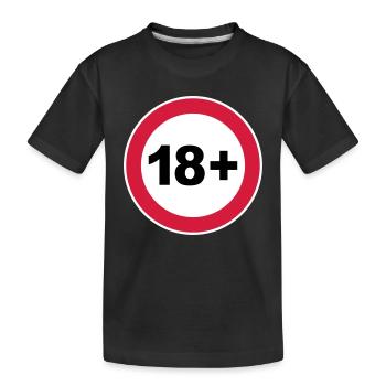 18 / 18. Geburtstag. / 18+ - Kinder Premium Bio T-Shirt - Schwarz - Vorne