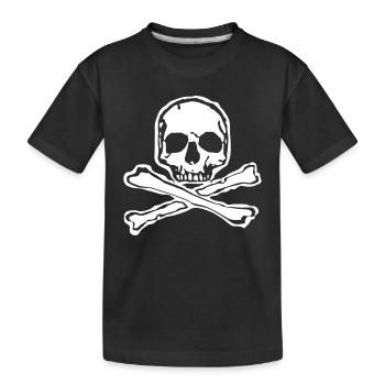 Crâne Os Os de crâne tatouage style - T-shirt bio Premium Enfant - noir - Devant