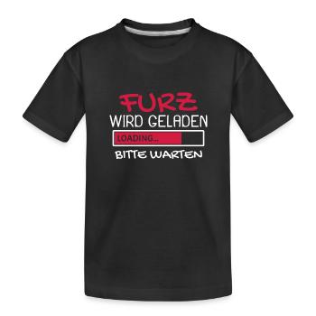 Furz wird geladen - Kinder Premium Bio T-Shirt - Schwarz - Vorne