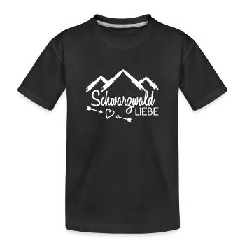 Schwarzwald Liebe Schwarzwälder Geschenk - Kinder Premium Bio T-Shirt - Schwarz - Vorne