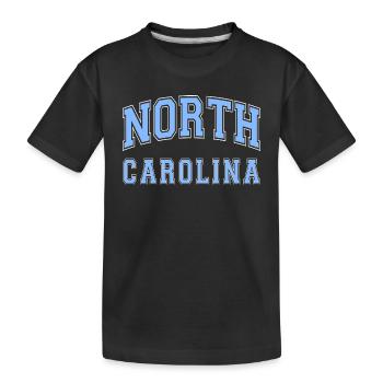 North Carolina - Kids' Premium Organic T-Shirt - black - Front