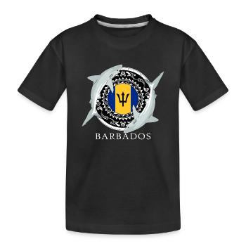 Requin de récif de la Barbade - T-shirt bio Premium Enfant - noir - Devant