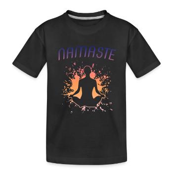 namaste - Kinder Premium Bio T-Shirt - Schwarz - Vorne
