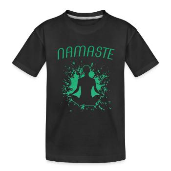 Namaste - Kinder Premium Bio T-Shirt - Schwarz - Vorne