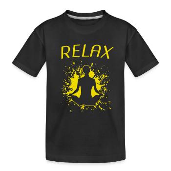 relax - Kinder Premium Bio T-Shirt - Schwarz - Vorne