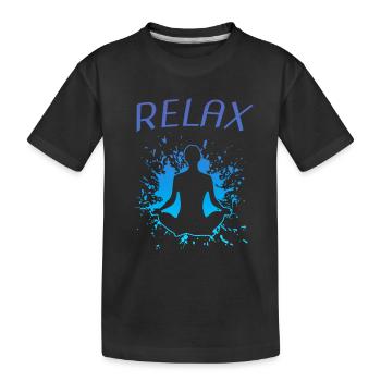 Yoga Relax - Kinder Premium Bio T-Shirt - Schwarz - Vorne