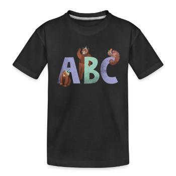 ABC - School Enrollment - Kids' Premium Organic T-Shirt - black - Front
