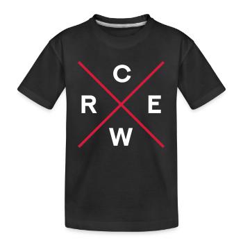crew - Kinder Premium Bio T-Shirt - Schwarz - Vorne
