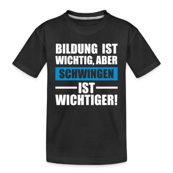 Schwingen Sportart - Kinder Premium Bio T-Shirt - Schwarz - Vorne