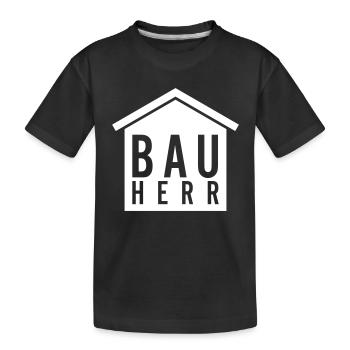Bauherr - Kinder Premium Bio T-Shirt - Schwarz - Vorne
