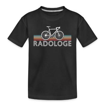RADOLOGE CYCOLOGIST RADRENNFAHRER RETRO RENNRAD - Kinder Premium Bio T-Shirt - Schwarz - Vorne