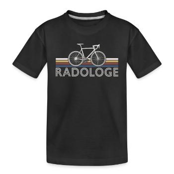 RADOLOGE RADRENNFAHRER RETRO RENNRAD CYCOLOGIST - Kinder Premium Bio T-Shirt - Schwarz - Vorne