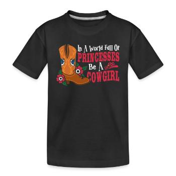 Dans un monde rempli de princesses, soyez un - T-shirt bio Premium Enfant - noir - Devant