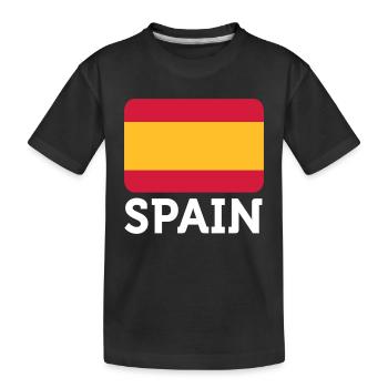 Nationalflagge von Spanien - Kinder Premium Bio T-Shirt - Schwarz - Vorne