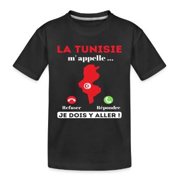 T shirt tunisie la Tunisie m 'appelle cadeau - T-shirt bio Premium Enfant - noir - Devant
