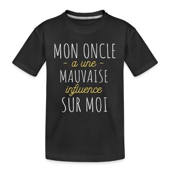 T shirt humour mon oncle et moi cadeau - T-shirt bio Premium Enfant - noir - Devant
