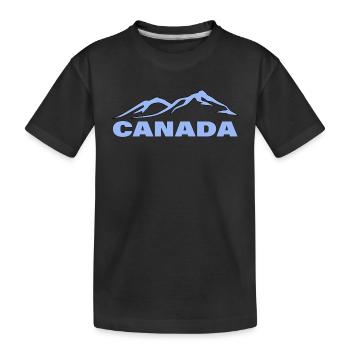 CANADA - Kinder Premium Bio T-Shirt - Schwarz - Vorne