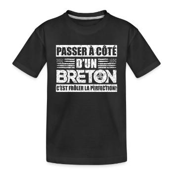 Passer À Côte D'Un Breton,bretons,bretagne,rétro - T-shirt bio Premium Enfant - noir - Devant