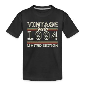 Juli 1994 Juli Geburtstagsgeschenk Juli 1994 - Kinder Premium Bio T-Shirt - Schwarz - Vorne