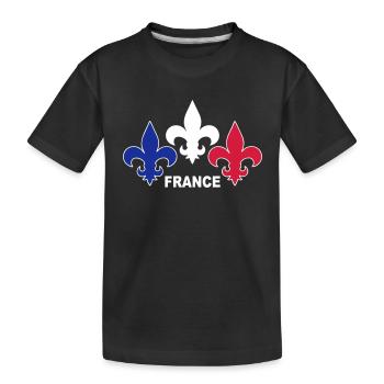 Fleurs de Lys - T-shirt bio Premium Enfant - noir - Devant