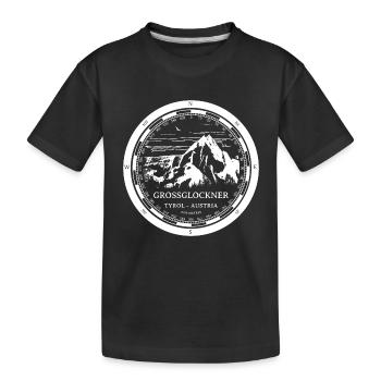 Berg Grossglockner - Tirol Österreich Alpen - Kinder Premium Bio T-Shirt - Schwarz - Vorne