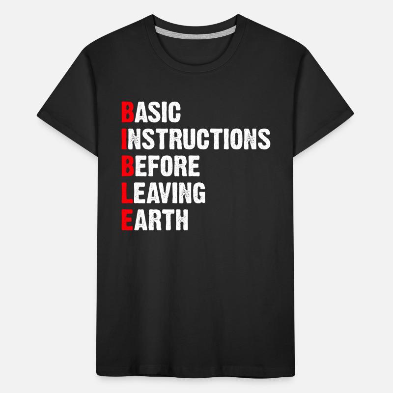Basic Instructions Before Leaving Earth Kids' Premium Organic T-Shirt