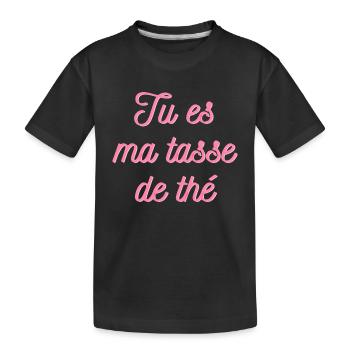 tasse de the - T-shirt bio Premium Enfant - noir - Devant