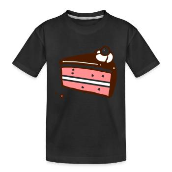 Torte Partnershirt -Yummy Baby - Kinder Premium Bio T-Shirt - Schwarz - Vorne