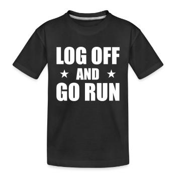 Déconnectez-vous et allez courir - Courir comme une bête - courir - T-shirt bio Premium Enfant - noir - Devant