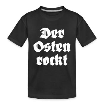 Der Osten Rockt Ostdeutschland - Kinder Premium Bio T-Shirt - Schwarz - Vorne