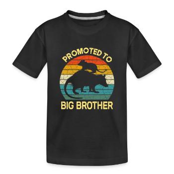 Promu grand frère Opossum Gift, bébé opossum - T-shirt bio Premium Enfant - noir - Devant