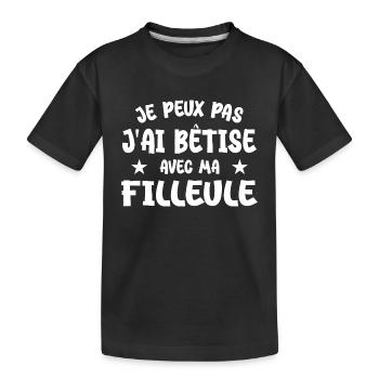 I can't I messed up with my goddaughter - Kids' Premium Organic T-Shirt - black - Front